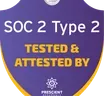 SOC 2 Type 2 tested and attested badge